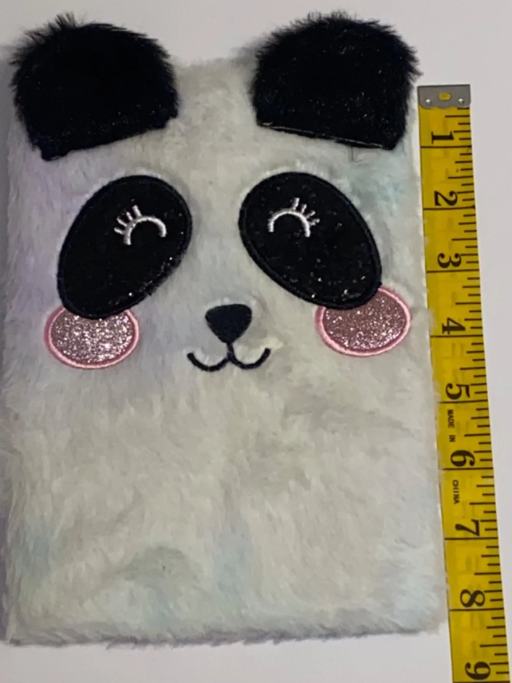 Old East Main Co Multicolored Panda Bear Face Plush Notebook (6